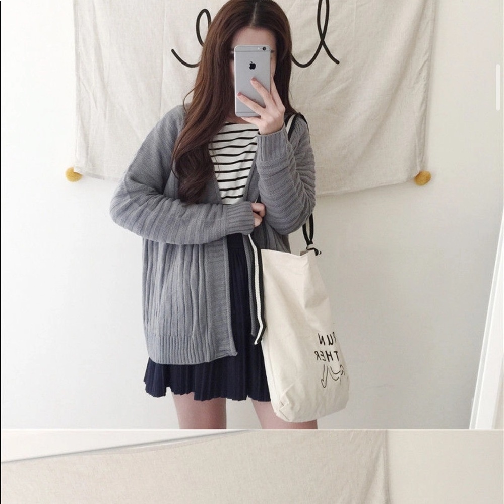 3/$45 Knit Gray Cardigan